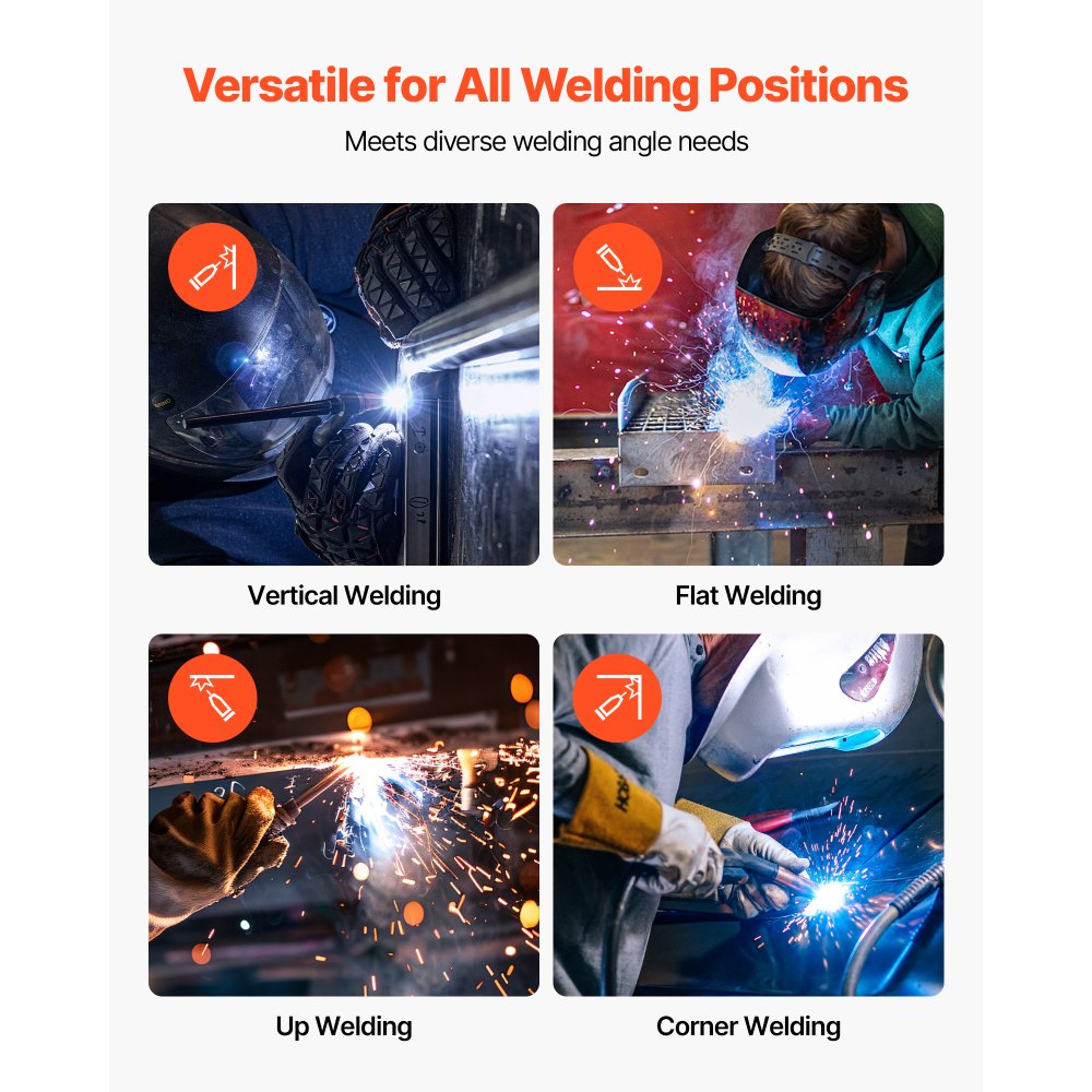 VEVOR Flux Core MIG Welding Wire, E71T-11 0.03-inch 10 LBS, Gasless Mild Steel Welding Wire with Low Spatter for All Position Arc Welding, Self-Shielded for Outdoor Use