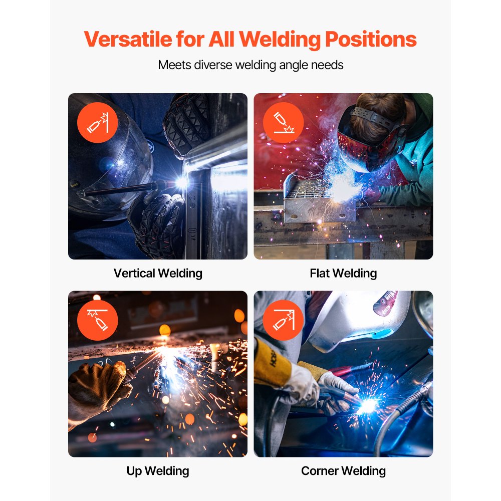 VEVOR Flux Core MIG Welding Wire, E71T-11 0.03-inch 2 LBS, Gasless Mild Steel Welding Wire with Low Spatter for All Position Arc Welding, Self-Shielded for Outdoor Use