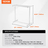 VEVOR Towel Rack, 5 Bars Outdoor PVC Towel Holder, Floor Standing Pool Towel Hanger Stand with Clips, Bag & Hook, Outdoor Indoor Quilt Drying Rack Organizer, Ideal for Poolside, Bathroom, Spa, White