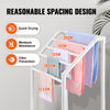 VEVOR Towel Rack, 5 Bars Outdoor PVC Towel Holder, Freestanding Pool Towel Hanger Stand with Clips, Bag & Hook, Outdoor Indoor Quilt Drying Rack Organizer, Ideal for Poolside, Bathroom, Spa, White