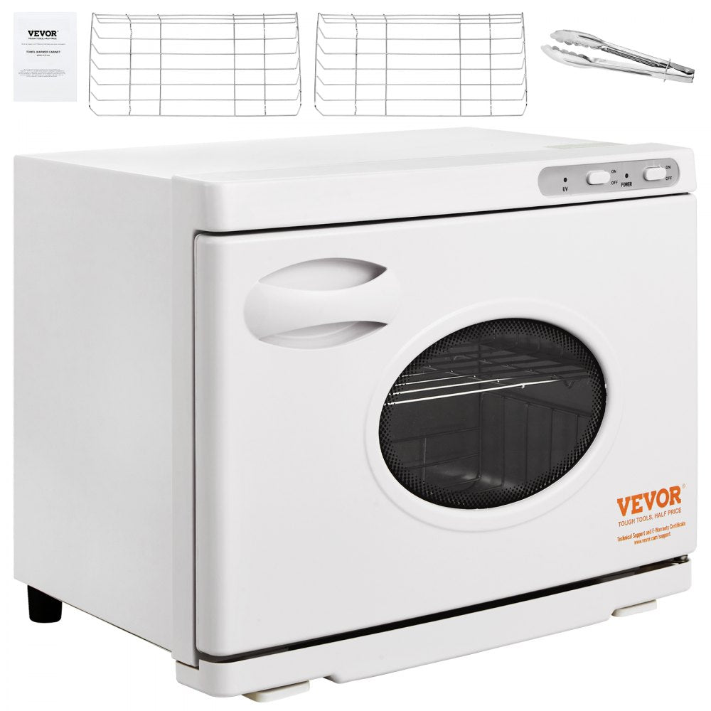 VEVOR Hot Towel Warmer，23L Large Capacity Spa Hot Towel Warmers with See Through Window, 2 Stainless Steel Racks, Holds up 50-60 Towels, 2-in-1 All-round Heating for Facials, SPA, Massage, Salon