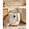 VEVOR Towel Warmers for Bathroom 12L Heated Towel Bucket with LED Display, Rapid Heating, 4 Adjustable Timer for 15/30/45/60 Min, Auto Shut Off, Fits Towels, Blankets, Bathrobes, for Women, White