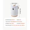 VEVOR Towel Warmers for Bathroom 20L Heated Towel Bucket with LED Display, Rapid Heating, 4 Adjustable Timer, Wood Handle, Auto Shut Off, Fits Oversized Towels, Blankets, Bathrobes, for Women, White