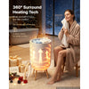 VEVOR Towel Warmers for Bathroom with Bluetooth Speaker and Ambient Light, Rapid Heated Towel Bucket, Auto Shut Off, 4 Adjustable Timer, Fits Oversized Towels, Blankets, Bathrobes, for Women, White