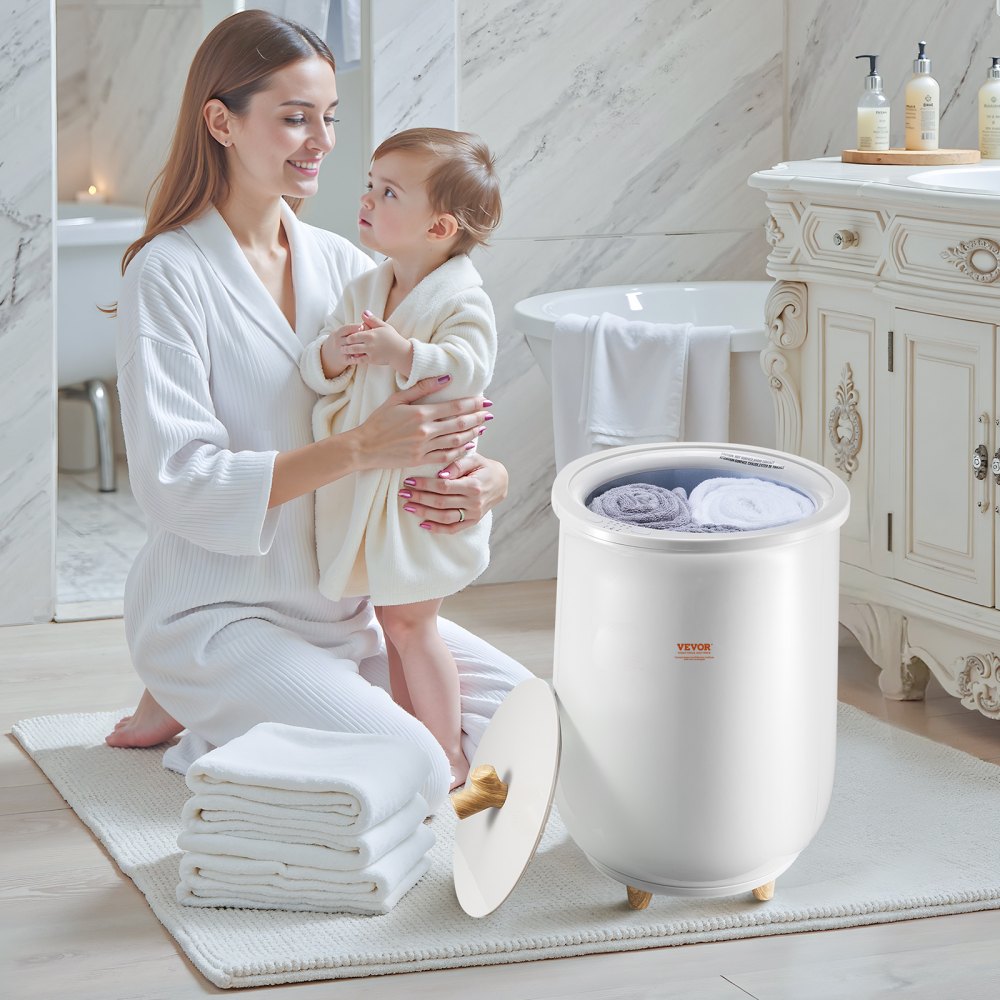 VEVOR Towel Warmers for Bathroom, Towel Warmer Bucket Auto Shut Off for Spa  Fits up to 3 Oversized Bath Towels, Blankets, Clothes, Bathrobes, PJ's and More