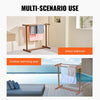 VEVOR Towel Rack, 5 Bars Outdoor PVC Towel Holder, Floor Standing Pool Towel Hanger Stand with Clips, Bag & Hook, Outdoor Indoor Quilt Drying Rack Organizer, Ideal for Poolside, Bathroom, Spa, Brown