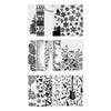 VEVOR Embossing Folders, 15 Pieces, 4.13 x 5.83 in, Background Embossed Plates for VEVOR Die Cutting and Embossing Machine, PP Plastic Embossed Stencil Template for Scrapbooking and Card Making
