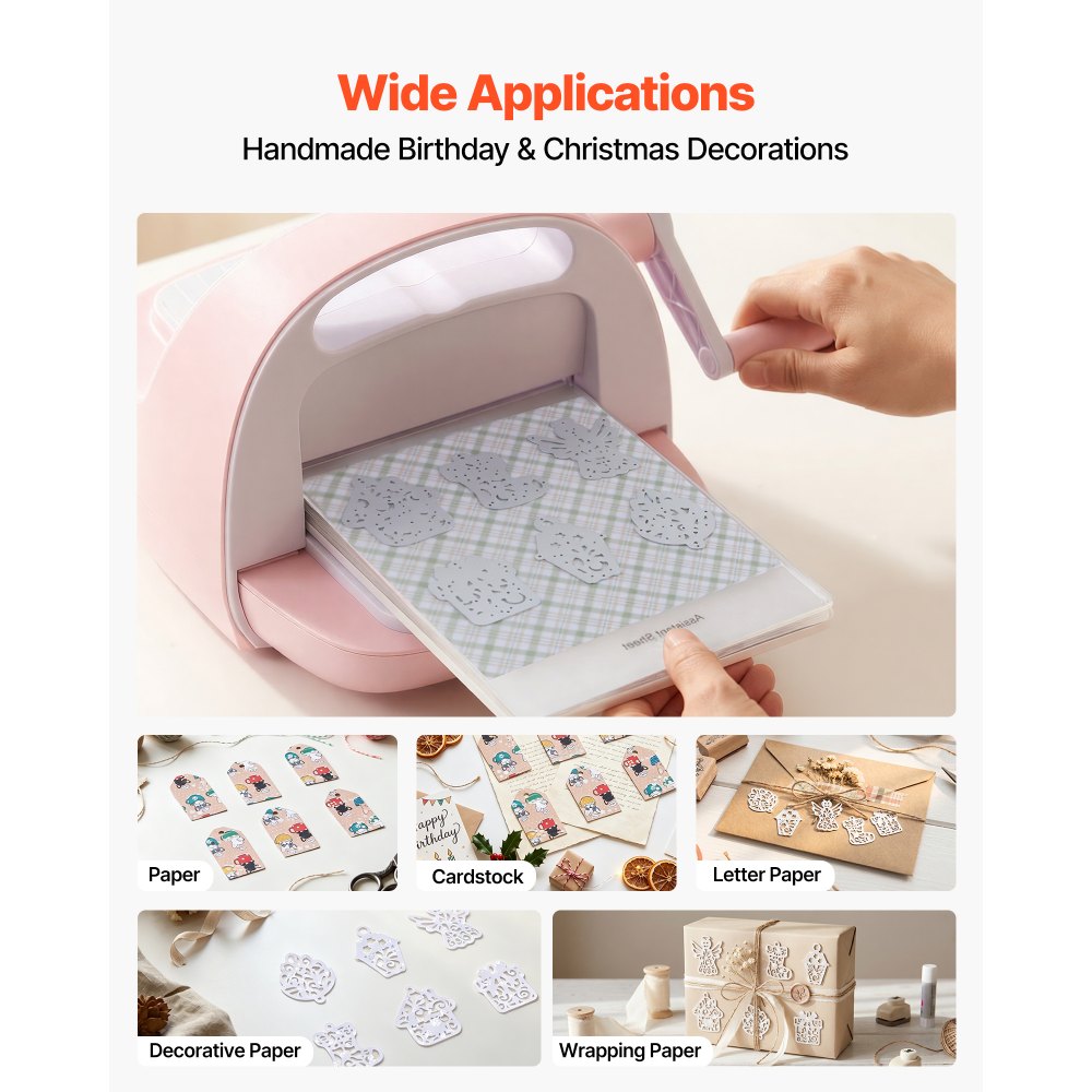 VEVOR Cutting Dies, 10 Pieces Metal Die Cuts, Compatible with VEVOR Die Cutting and Embossing Machine, Letters, Numbers, Tree Patterns, Cut Dies for Scrapbooking, Card Making, DIY Paper Crafting