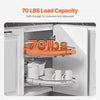 VEVOR Swing Left Blind Corner Cabinet, Pull Out Organizer for 36 inch Width Blind Cabinet, 2 Tier Height Adjustable Swing Tray, Soft Close Kitchen Cloud Blind Organizer, Left Open