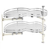 VEVOR Swing Left Blind Corner Cabinet, Pull Out Organizer for 36 inch Width Blind Cabinet, 2 Tier Height Adjustable Swing Tray, Soft Close Kitchen Cloud Blind Organizer, Left Open