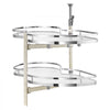 VEVOR Swing Left Blind Corner Cabinet, Pull Out Organizer for 36 inch Width Blind Cabinet, 2 Tier Height Adjustable Swing Tray, Soft Close Kitchen Cloud Blind Organizer, Left Open