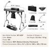 VEVOR Portable Manicure Table, Foldable Nail Table with Electric Dust Collector, Moveable Nail Tech Desk & 4 Wheels, 3 Dust Bags, Bendable LED Lamp, MDF Nail Art Workstation for Home Spa Beauty Salon