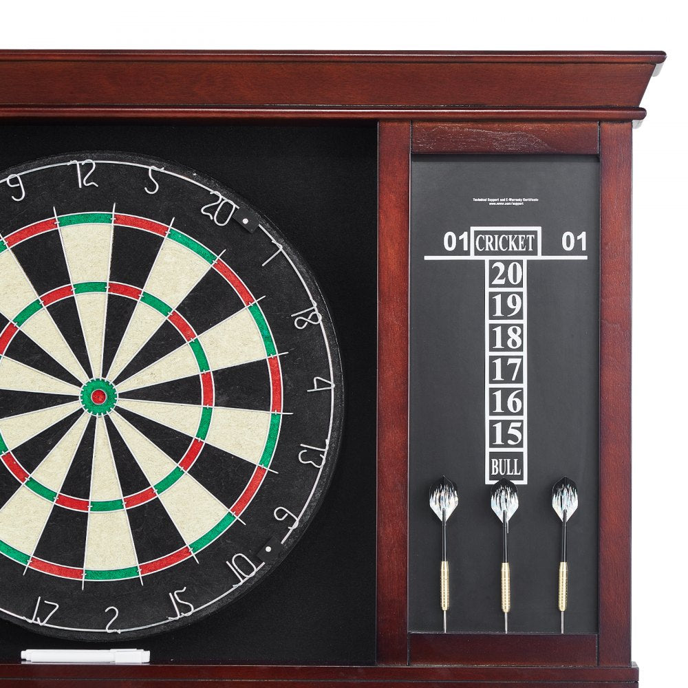 VEVOR Dartboard and Cabinet Set, Ready-to-Play Bundle Official Size Dartboard Cabinet Set, Steel Tip Dart Cabinet, Features Easy Assembly, Complete with All Accessories, Perfect for Cricket Games