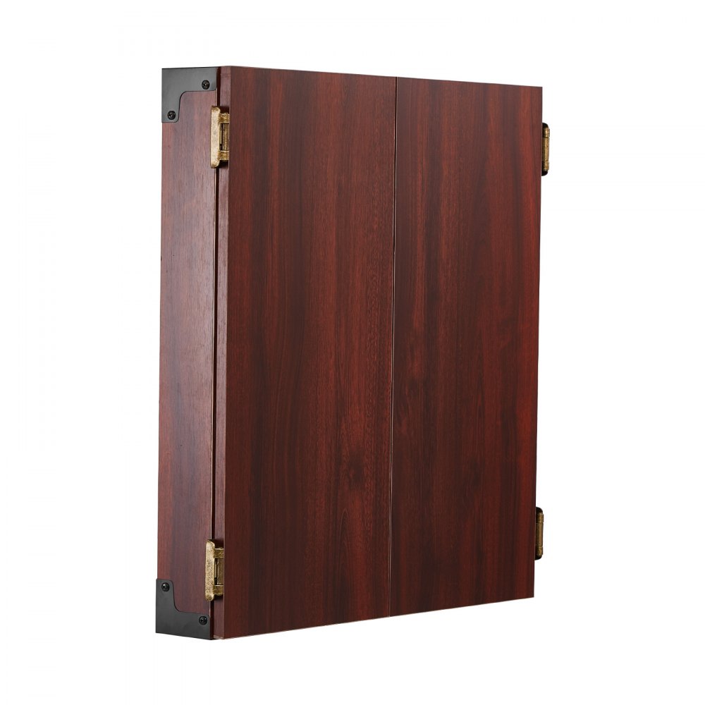 VEVOR Dartboard and Cabinet Set, Ready-to-Play Bundle Official Size Dartboard Cabinet, Steel Tip Dart Hideaway Cabinet, Features Easy Assembly, Complete with All Accessories, Perfect for Cricket Games