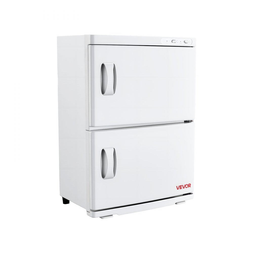 VEVOR Hot Towel Warmer, 10 gal Large Capacity 2-Tier Towel Warmer Cabinet with Clip & 4 Stainless Steel Racks, Holds up 48 Towels, All-Round Heating Cabinet for Spa, Barber, Manicures, Massage, Salon