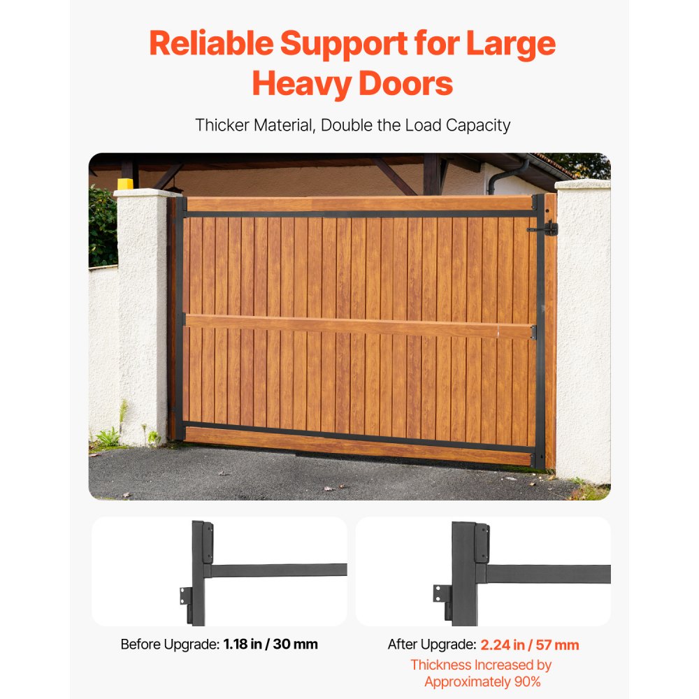 VEVOR Gate Building Kit, Fits 36 to 60 in Wide Openings, Up from 6 to 7 ft High Fence, Adjustable Gate Building Kit, Anti Sag Full Gate Frame Kit with Latch Lock and Screws, for Wooden Fence, Iron