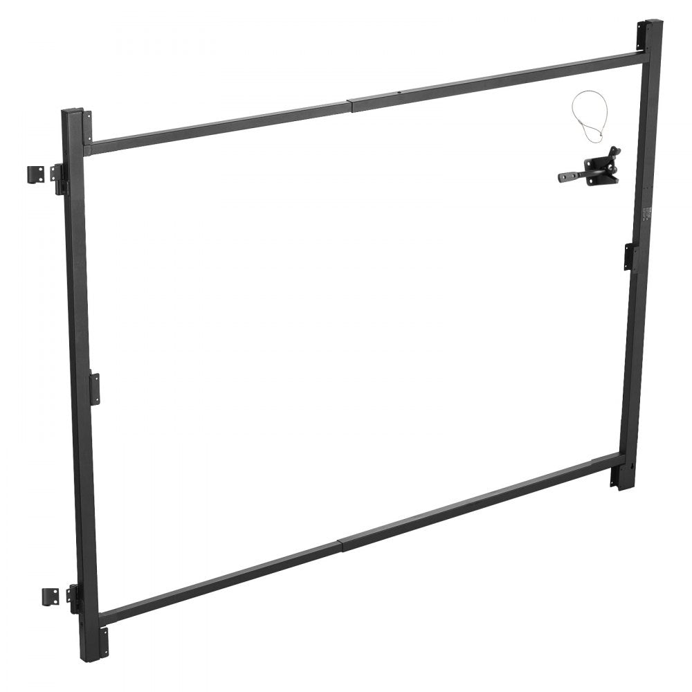 VEVOR Gate Building Kit, Fits 40 to 72 in Wide Openings, Up from 4 to 5 ft High Fence, Adjustable Gate Building Kit, Anti Sag Full Gate Frame Kit with Latch Lock and Screws, for Wooden Fence, Iron