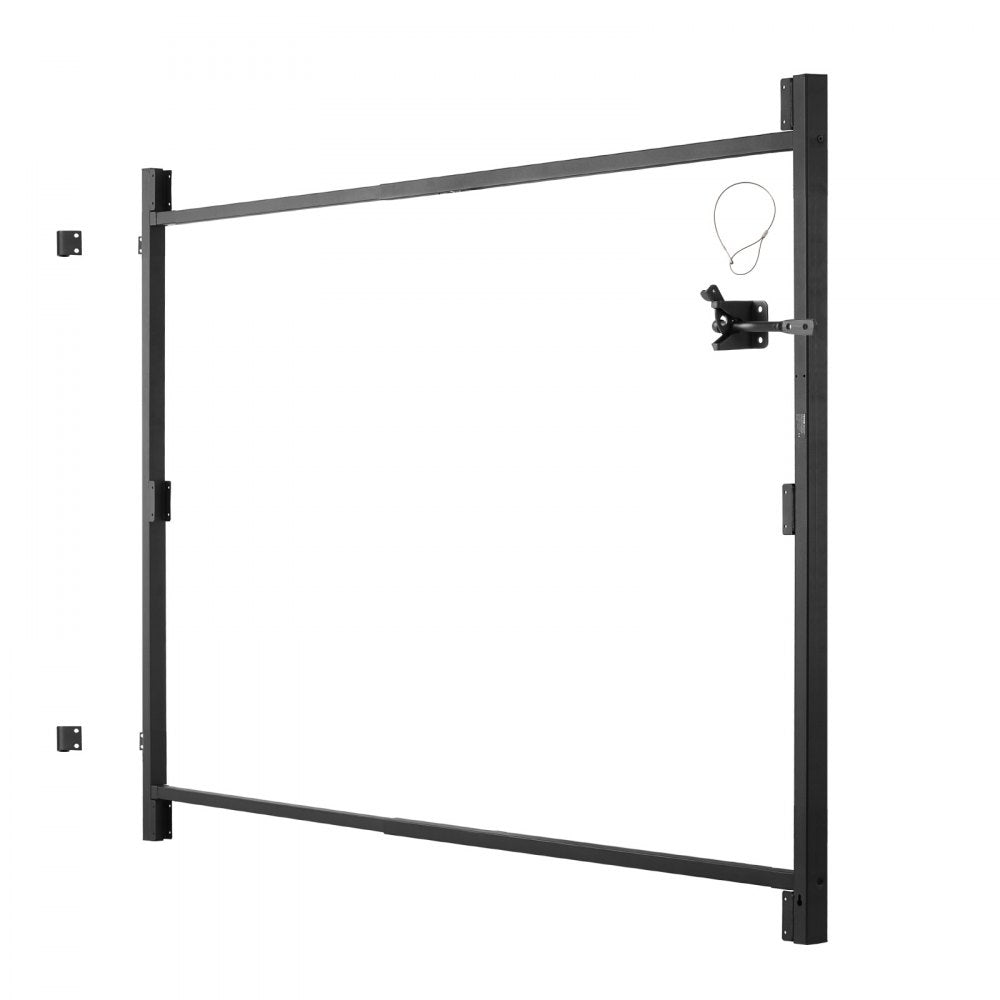 VEVOR Gate Building Kit, Fits 40 to 72 in Wide Openings, Up from 4 to 5 ft High Fence, Adjustable Gate Building Kit, Anti Sag Full Gate Frame Kit with Latch Lock and Screws, for Wooden Fence, Iron