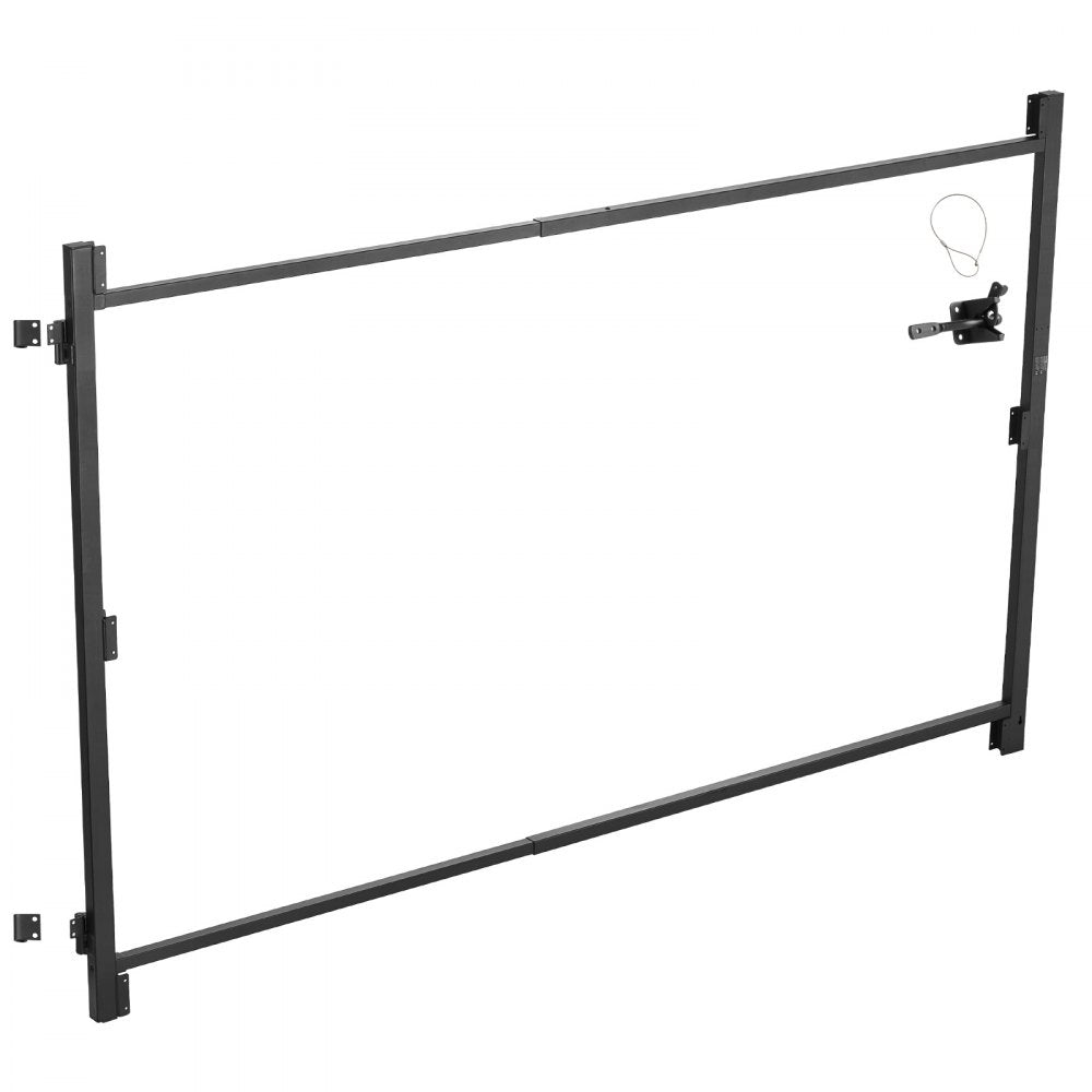 VEVOR Gate Building Kit, Fits 60 to 96 in Wide Openings, Up from 4 to 5 ft High Fence, Adjustable Gate Building Kit, Anti Sag Full Gate Frame Kit with Latch Lock and Screws, for Wooden Fence, Iron
