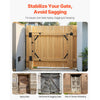 VEVOR Gate Corner Brace Bracket, Anti Sag Gate Frame Hardware Kit, Gate Frame Brace Bracket with Latch Lock Rope, Latch Lock, for Shed Doors, Corral Gates, Driveway Gates, Wood Windows, Iron, Black
