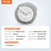 VEVOR Windlass Anchor Rode and Chain, 5/16" x 15' Boat Anchor Chain and 1/2" x 200' Nylon Rope, 2373 lbs. WLL/7120 lbs. BS, Galvanized Anchor Lead Chain and Nylon 3-Strand Rope for Boat Anchor System