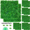 VEVOR 12PCS 20x20inch Artificial Boxwood Panels,Boxwood Hedge Wall Panels,Artificial Grass Backdrop Wall 1.6\",Privacy Hedge Screen UV Protected for Outdoor Indoor Garden Fence Backyard