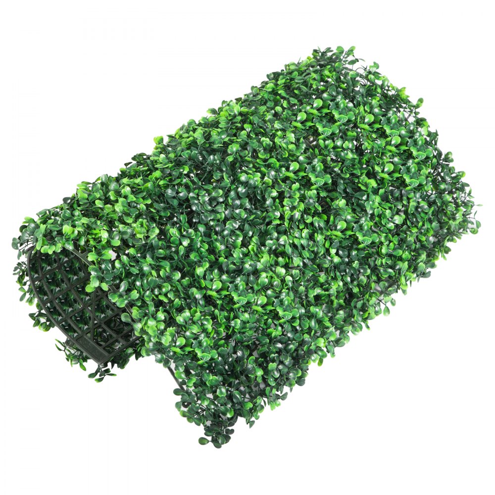 VEVOR 12PCS 20x20inch Artificial Boxwood Panels,Boxwood Hedge Wall Panels,Artificial Grass Backdrop Wall 1.6\",Privacy Hedge Screen UV Protected for Outdoor Indoor Garden Fence Backyard