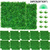VEVOR Artificial Boxwood Panel UV 24pcs Boxwood Hedge Wall Panels Artificial Grass Backdrop Wall 20\" X 20\" 4 cm Green Grass Wall Fake Hedge for Decor Privacy Fence Indoor Outdoor Garden Backyard