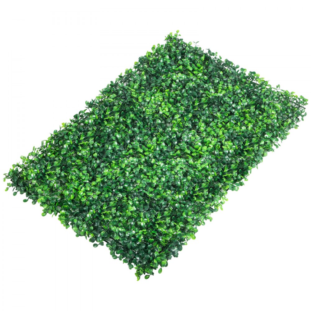 VEVOR Artificial Boxwood Panel UV 24pcs Boxwood Hedge Wall Panels Artificial Grass Backdrop Wall 24\" X 16\" 4 cm Green Grass Wall, Fake Hedge for Decor Privacy Fence Indoor, Outdoor Garden Backyard