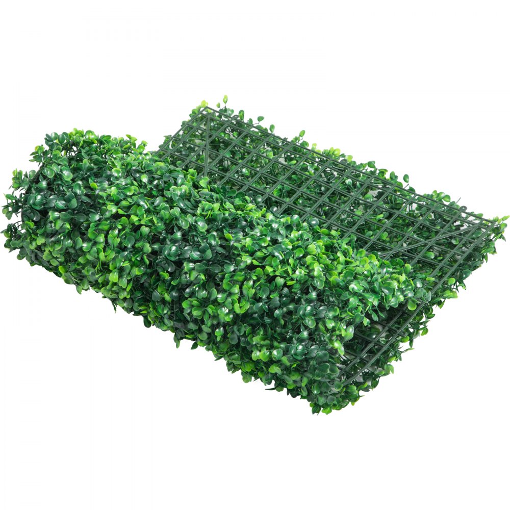 VEVOR Artificial Boxwood Panel UV 24pcs Boxwood Hedge Wall Panels Artificial Grass Backdrop Wall 24\" X 16\" 4 cm Green Grass Wall, Fake Hedge for Decor Privacy Fence Indoor, Outdoor Garden Backyard