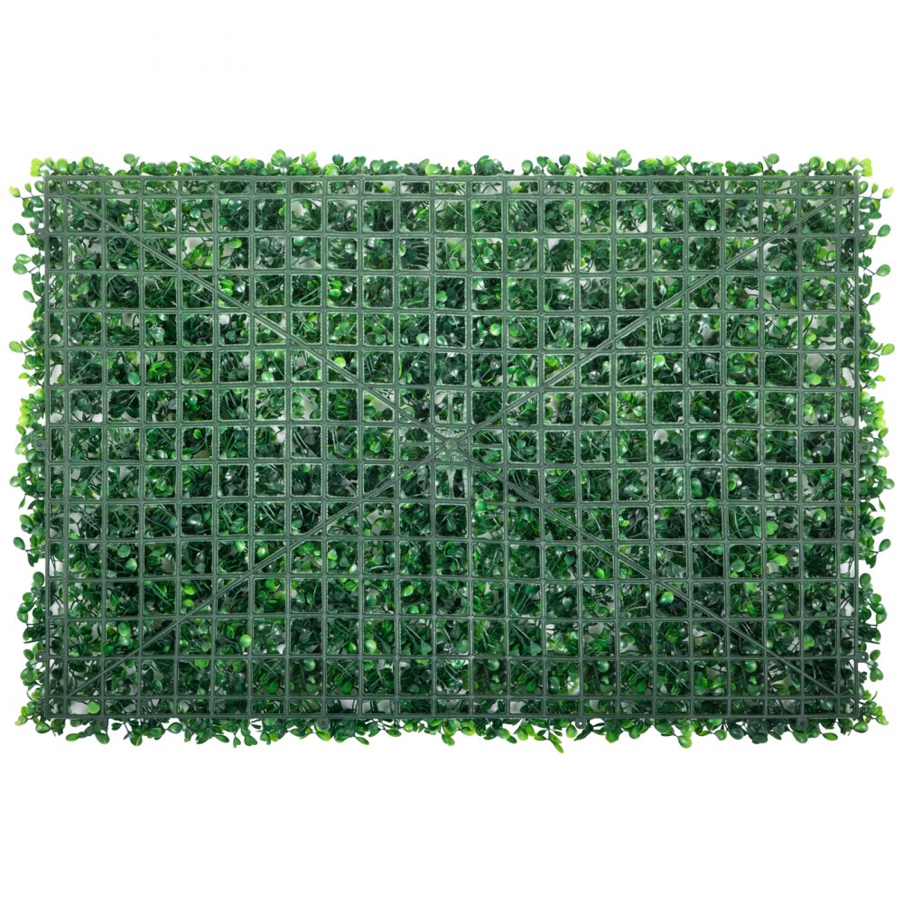 VEVOR Artificial Boxwood Panel UV 24pcs Boxwood Hedge Wall Panels Artificial Grass Backdrop Wall 24\" X 16\" 4 cm Green Grass Wall, Fake Hedge for Decor Privacy Fence Indoor, Outdoor Garden Backyard