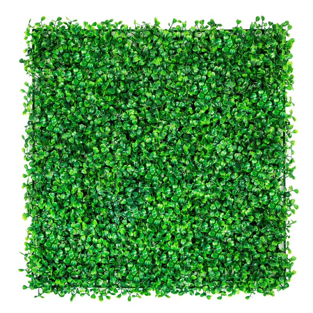 VEVOR Artificial Boxwood Panel UV 48pcs Boxwood Hedge Wall Panels Artificial Grass Backdrop Wall 10X10\" 4cm Green Grass Wall Fake Hedge for Decor Privacy Fence Indoor Outdoor Garden Backyard
