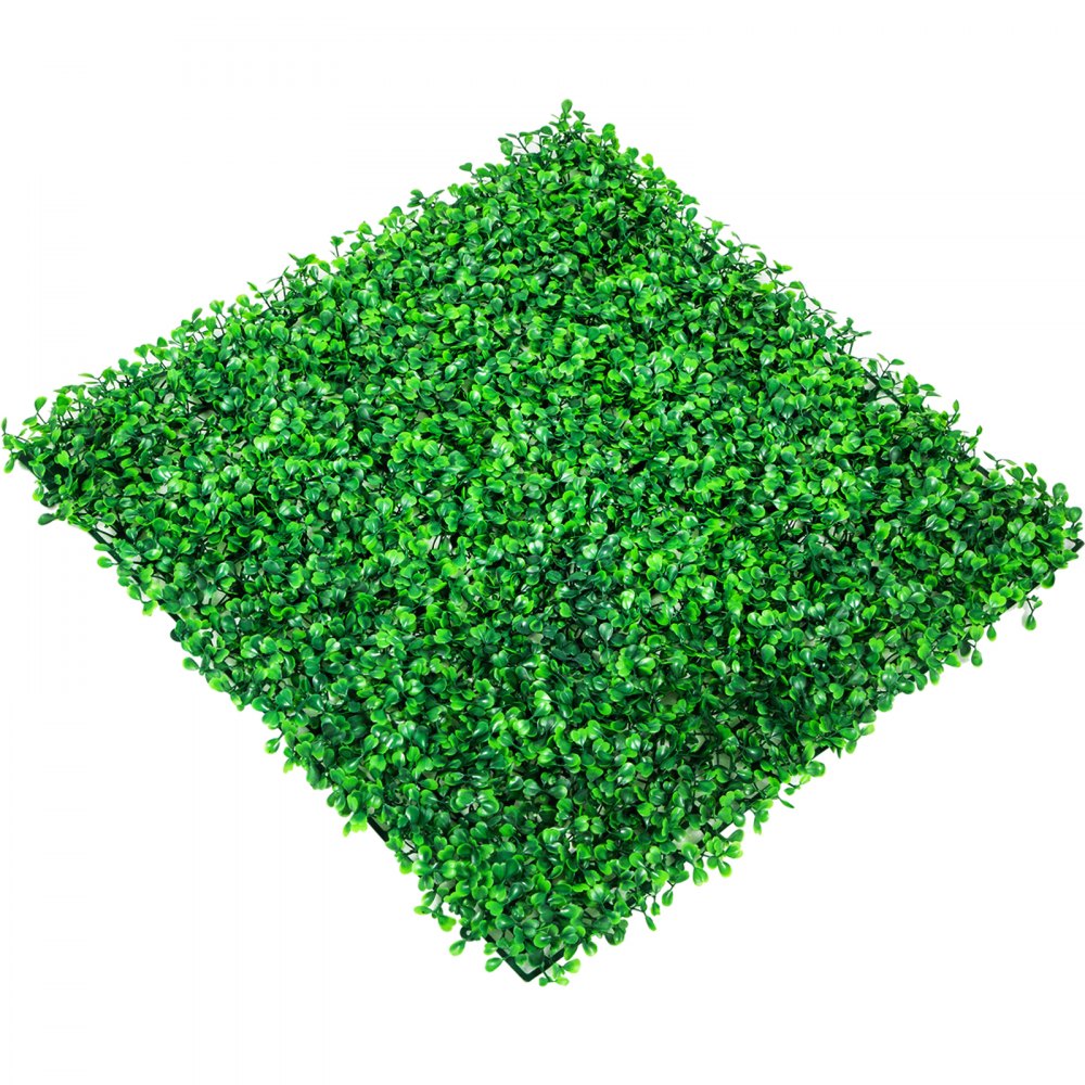 VEVOR Artificial Boxwood Panel UV 48pcs Boxwood Hedge Wall Panels Artificial Grass Backdrop Wall 10X10\" 4cm Green Grass Wall Fake Hedge for Decor Privacy Fence Indoor Outdoor Garden Backyard