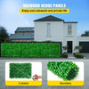 VEVOR Artificial Boxwood Panel UV 4pcs Boxwood Hedge Wall Panels Artificial Grass Backdrop Wall 24X16\" 4 cm Green Grass Wall Fake Hedge for Decor Privacy Fence Indoor Outdoor Garden Backyard