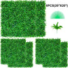 VEVOR Artificial Boxwood Panel UV 6pcs Boxwood Hedge Wall Panels, Artificial Grass Backdrop Wall 20\" X 20\" 4 cm Green Grass Wall, Fake Hedge for Decor Privacy Fence Indoor, Outdoor Garden Backyard