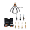 VEVOR Rivet Nut Tool Kit, 14-Inch Two-Handed Rivnut Tool Kit, with 7 Mandrels and 70 Nuts, Metric and SAE Size M6, M8, M10, 10-24, 1/4-20, 5/16-18, 3/8-16 UNC, with a Carrying Case, for Home, Auto