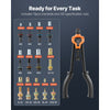 VEVOR Rivet Nut Tool Kit, 17-Inch Rivnut Tool Kit, with 13 Mandrels and 130 Nuts, Metric and SAE Size M3, M4, M5, M6, M8, M10, M12, 1/2-13, 8-32, 10-24, 1/4-20, 5/16-18, 3/8-16 UNC, a Carrying Case