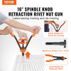 VEVOR 16" Rivet Nut Tool, Labor-Saving Rivnut Tool Kit with 13PCS Metric & SAE Mandrels, 186PCS Rivet Nuts,M3, M4, M5, M6, M8, M10, M12, 1/4-20, 5/16-18, 3/8-16,1/2-13, 8-32, 10-24 With Carrying Case