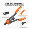VEVOR 16" Rivet Nut Tool, Labor-Saving Rivnut Tool Kit with 13PCS Metric & SAE Mandrels, 186PCS Rivet Nuts,M3, M4, M5, M6, M8, M10, M12, 1/4-20, 5/16-18, 3/8-16,1/2-13, 8-32, 10-24 With Carrying Case