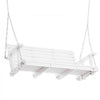 VEVOR Wooden Porch Swing 4.5 ft, Patio bench swing for Courtyard & Garden, Upgraded 880 lbs Strong Load Capacity, Heavy Duty Swing Chair Bench with Hanging Chains for Outdoors, White