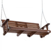 VEVOR Wooden Porch Swing 5 ft, Patio bench swing for Courtyard & Garden, Upgraded 880 lbs Strong Load Capacity, Heavy Duty Swing Chair Bench with Hanging Chains for Outdoors, Brown