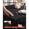 VEVOR Rectangular Tablecloths, 60 x 102 in 12 Pack, Black Polyester Covers, for Party Wedding Banquet Festival, Washable, Reusable Table Cloth with Brushed Fabric, Neat Hems, Smooth Drape