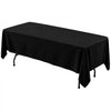 VEVOR Rectangular Tablecloths, 60 x 102 in 12 Pack, Black Polyester Covers, for Party Wedding Banquet Festival, Washable, Reusable Table Cloth with Brushed Fabric, Neat Hems, Smooth Drape
