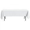 VEVOR Rectangular Tablecloths, 60 x 102 in 10 Pack, White Polyester Covers, for Party Wedding Banquet Festival, Washable, Reusable Table Cloth with Brushed Fabric, Neat Hems, Smooth Drape