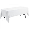 VEVOR Rectangular Tablecloths, 60 x 102 in 10 Pack, White Polyester Covers, for Party Wedding Banquet Festival, Washable, Reusable Table Cloth with Brushed Fabric, Neat Hems, Smooth Drape