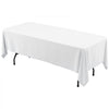 VEVOR Rectangular Tablecloths, 60 x 102 in 6 Pack, White Polyester Covers, for Party Wedding Banquet Festival, Washable, Reusable Table Cloth with Brushed Fabric, Neat Hems, Smooth Drape