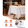 VEVOR Rectangular Tablecloths, 60 x 102 in 12 Pack, White Polyester Covers, for Party Wedding Banquet Festival, Washable, Reusable Table Cloth with Brushed Fabric, Neat Hems, Smooth Drape