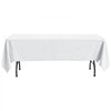VEVOR Rectangular Tablecloths, 60 x 102 in 12 Pack, White Polyester Covers, for Party Wedding Banquet Festival, Washable, Reusable Table Cloth with Brushed Fabric, Neat Hems, Smooth Drape