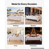 VEVOR Rectangular Tablecloths, 70 x 120 in 6 Pack, White Polyester Covers, for Party Wedding Banquet Festival, Washable, Reusable Table Cloth with Brushed Fabric, Neat Hems, Smooth Drape