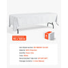 VEVOR Rectangular Tablecloths, 70 x 120 in 6 Pack, White Polyester Covers, for Party Wedding Banquet Festival, Washable, Reusable Table Cloth with Brushed Fabric, Neat Hems, Smooth Drape